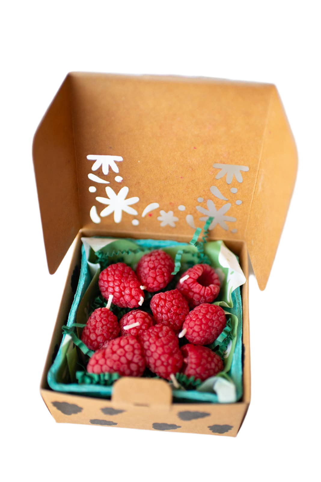 Beeswax Raspberry Birthday Candles