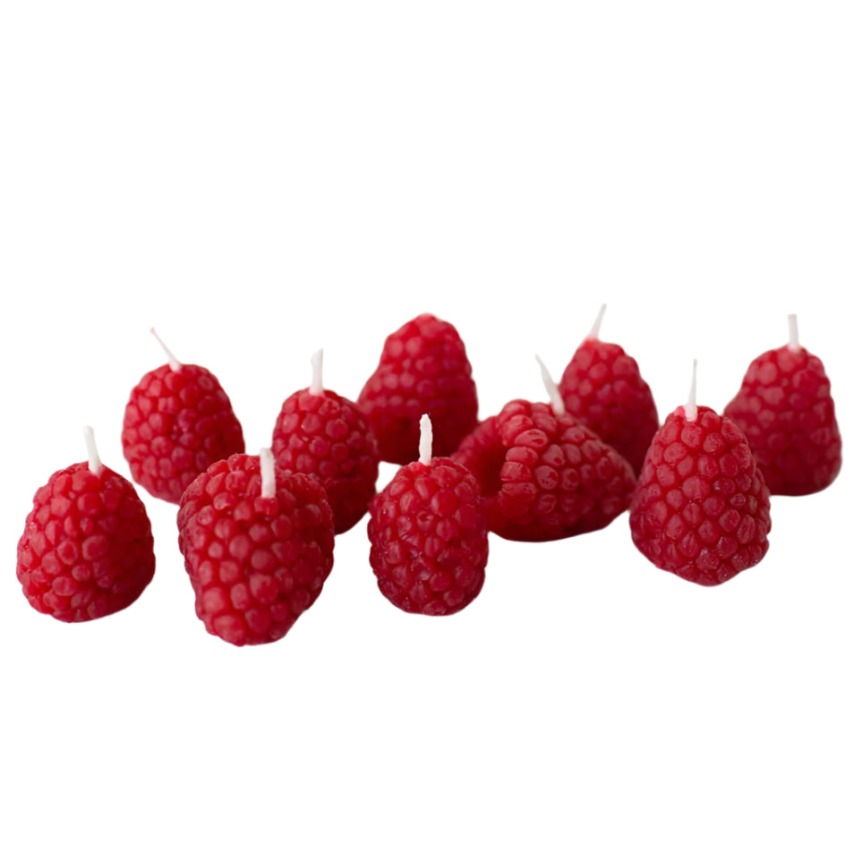 Beeswax Raspberry Birthday Candles