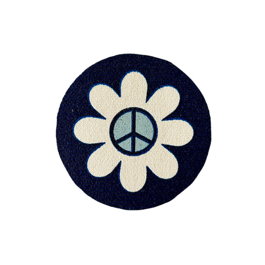 Navy Blue Peace Flower Patch