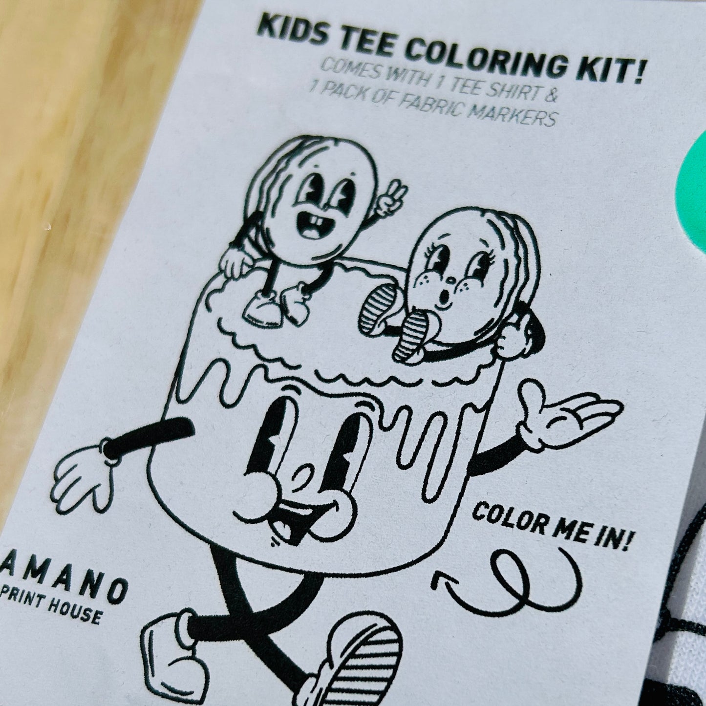 Cake Guy Kids Tee Coloring Kit