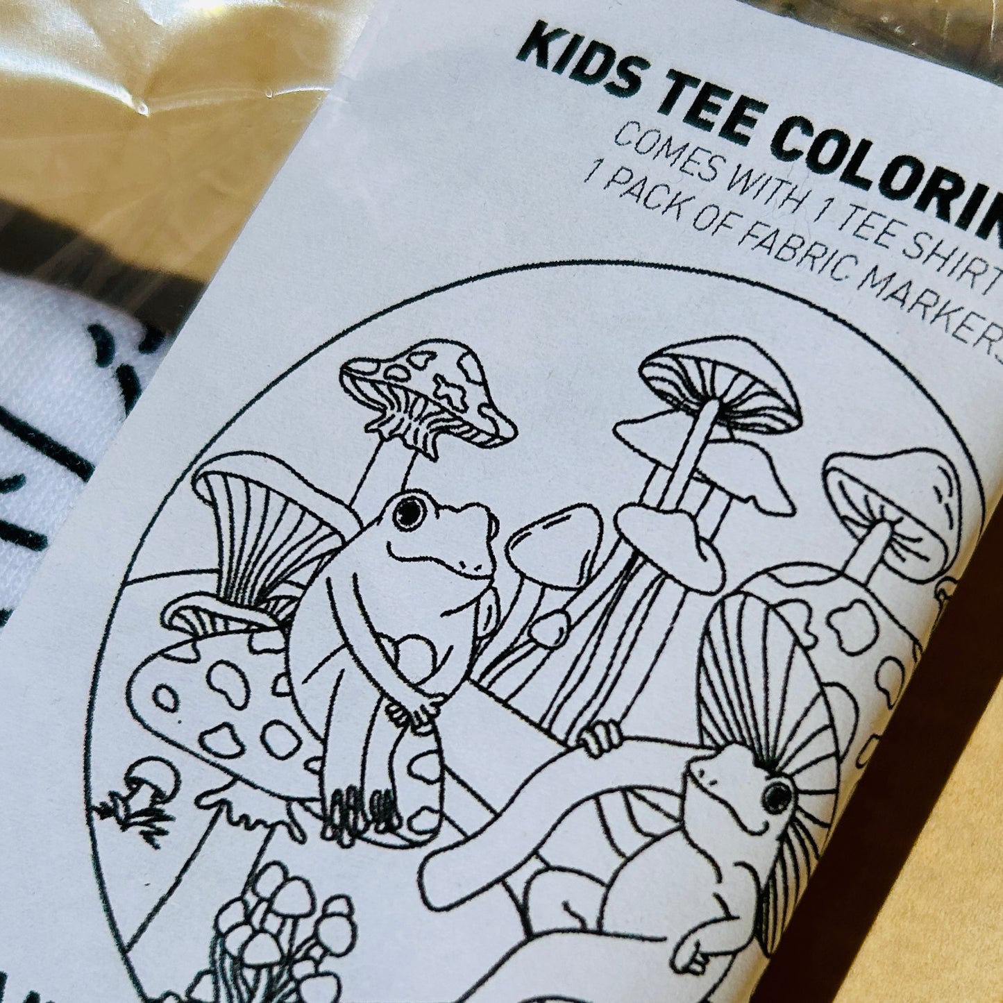 Frogs & Toadstools Kids Tee Coloring Kit
