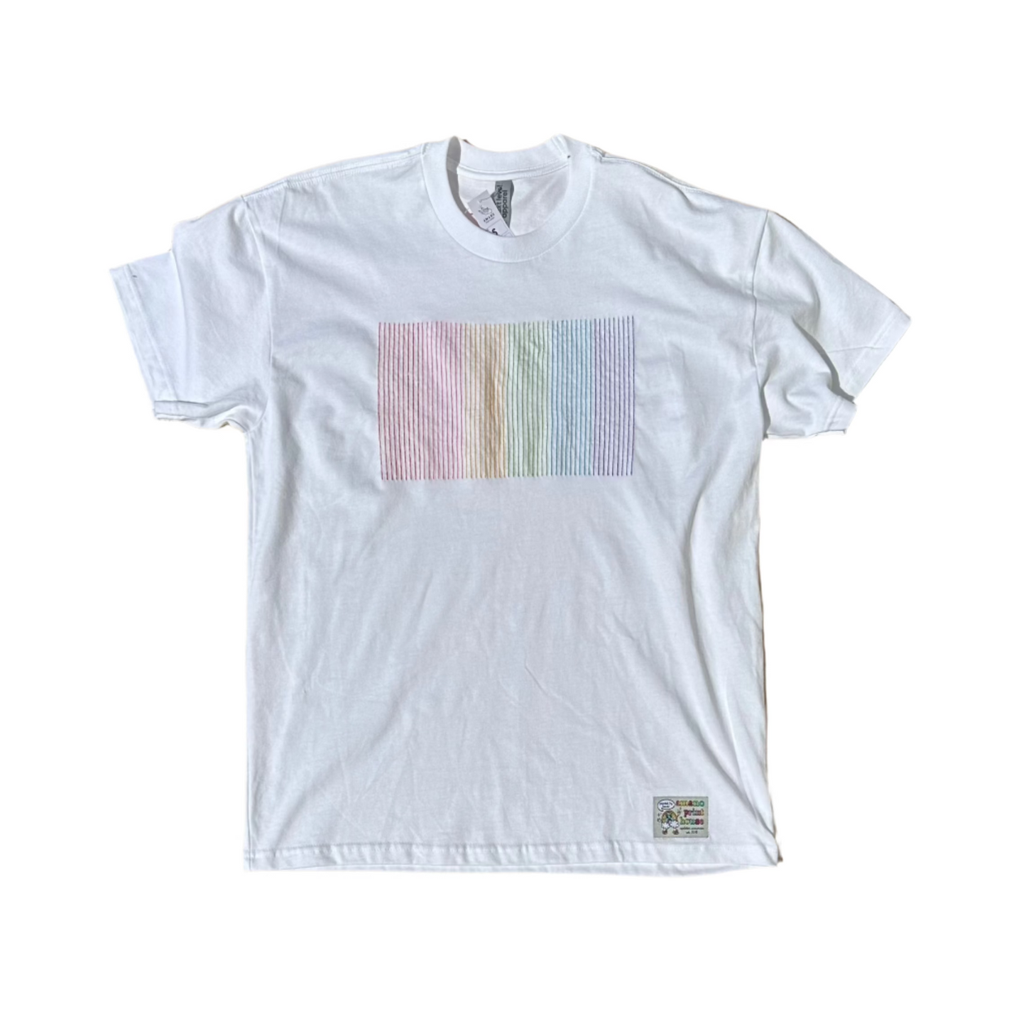 Embroidered Pride Tee (White)