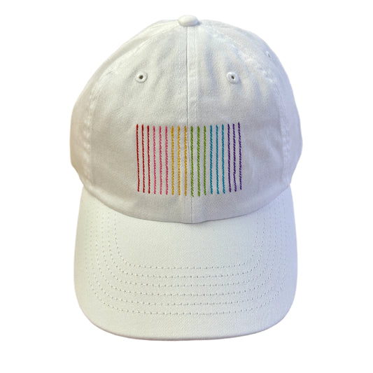Embroidered Pride Hat (White)