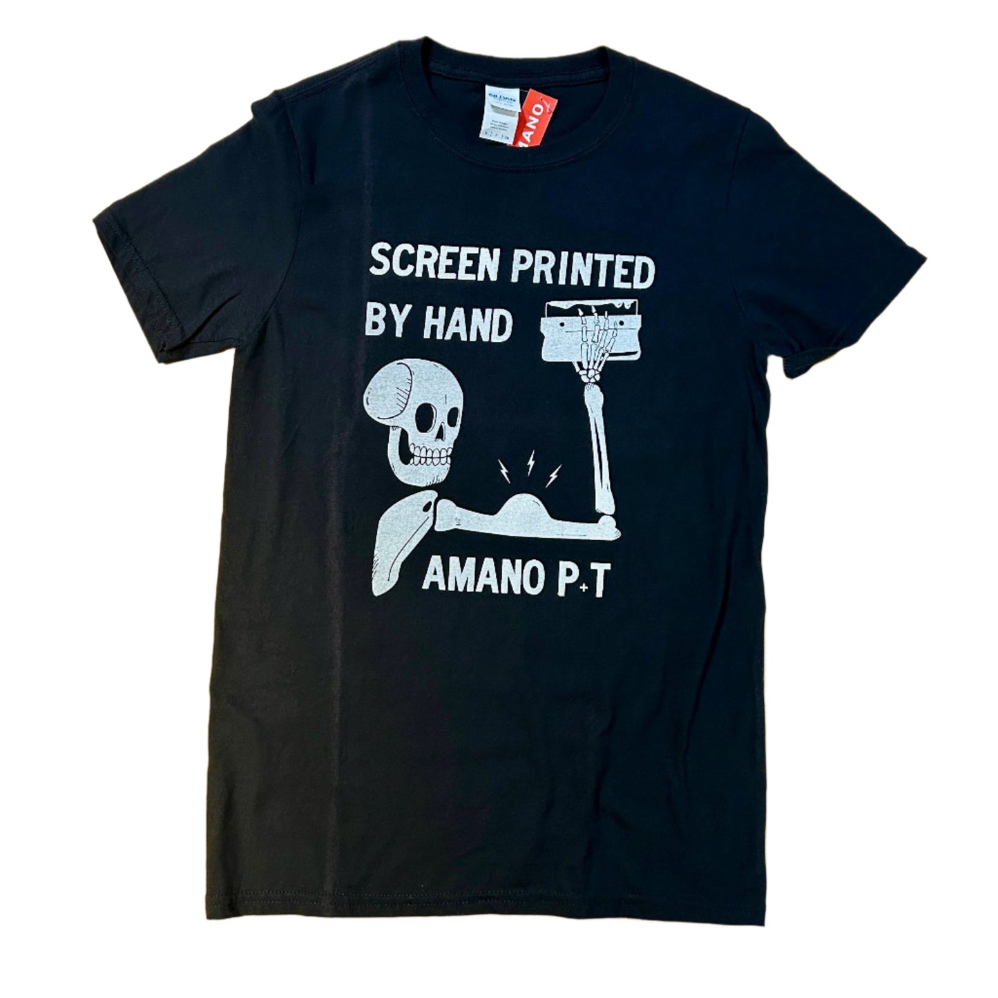 Skeleton Distressed Tee (Black)