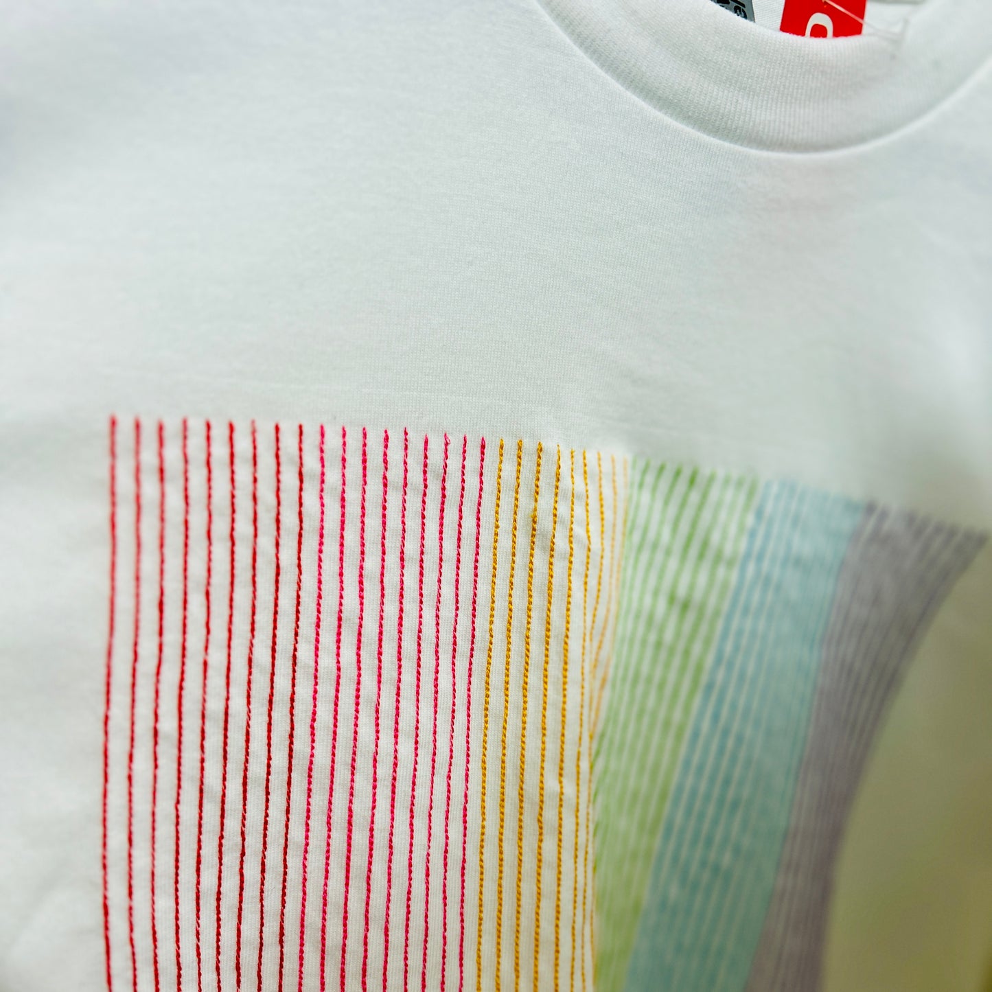 Embroidered Pride Tee (White)