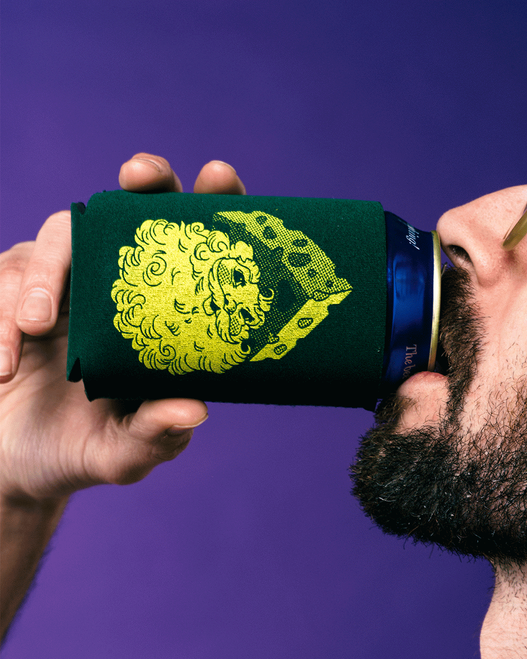 Cheesehead Santa Koozie