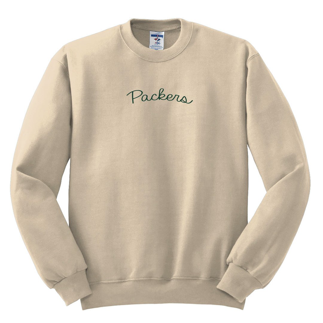 Patch Bar Crewneck in Sandstone