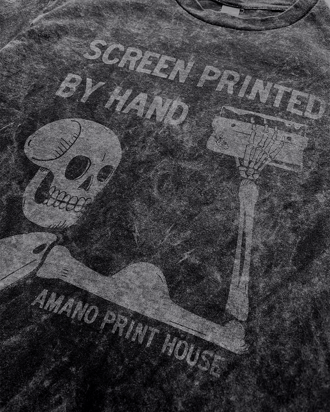 Skeleton Distressed Tee (Grey)
