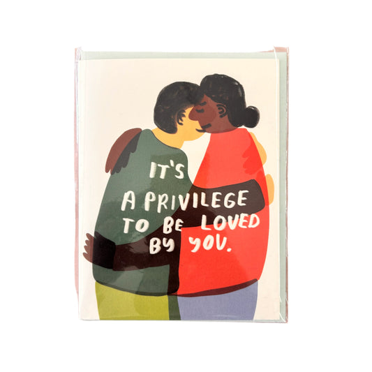 It's A Privilege To Be Loved By You Risograph Card