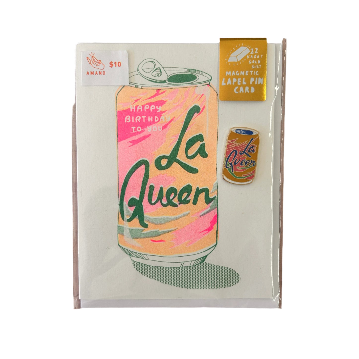 La Croix Risograph Card w/ Magnetic Lapel