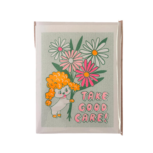 Take Good Care! Risograph Card