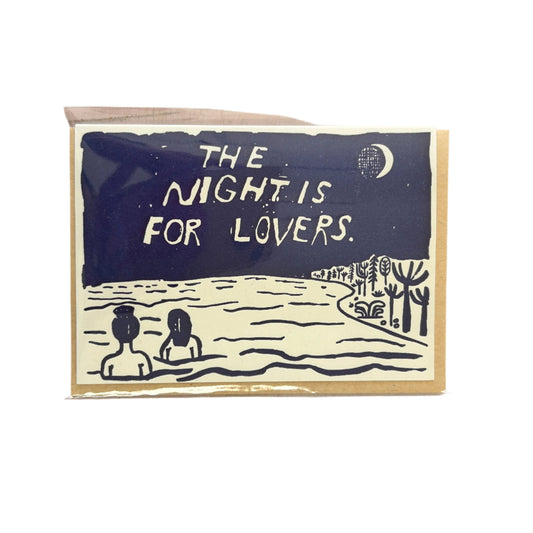 The Night Is For Lovers Risograph Card