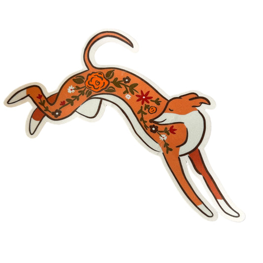 Floral Dog Sticker