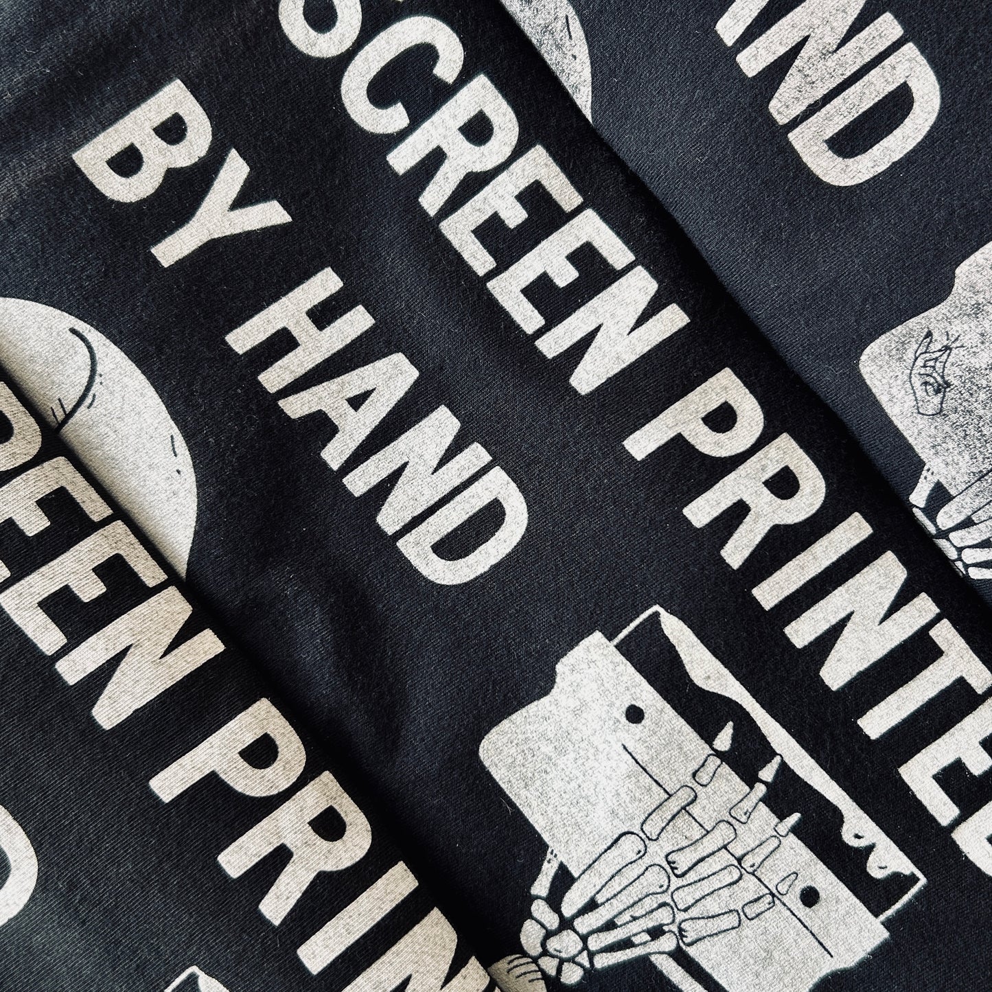 Skeleton Distressed Tee (Black)