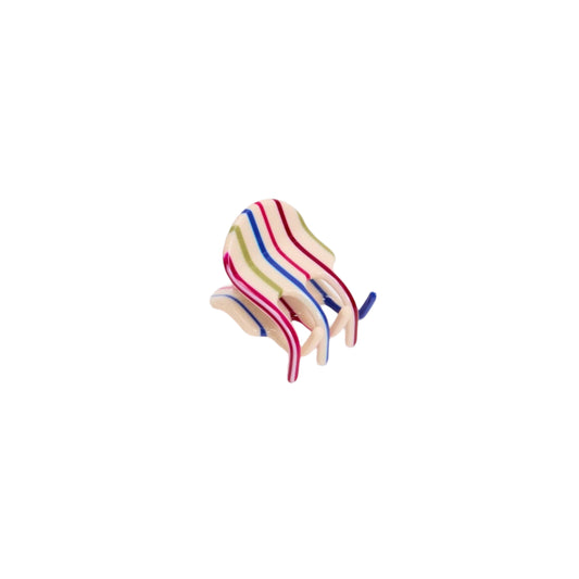 Mini Claw in Vanilla Stripe