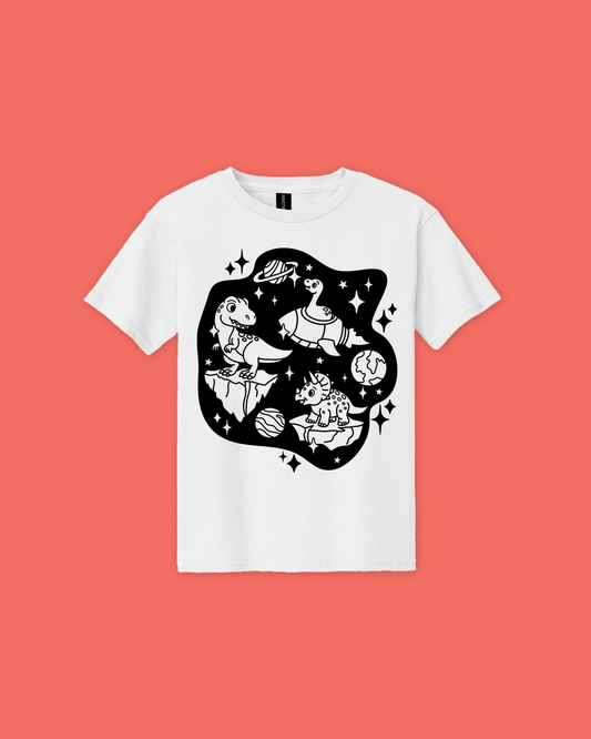 Dinos in Space! Coloring Tee