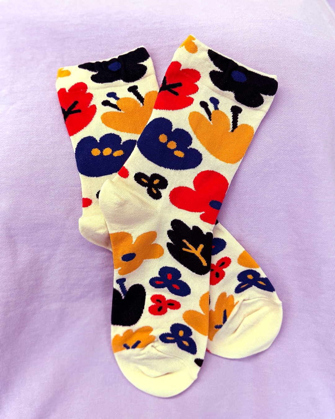 Flower Fleur Crew Socks