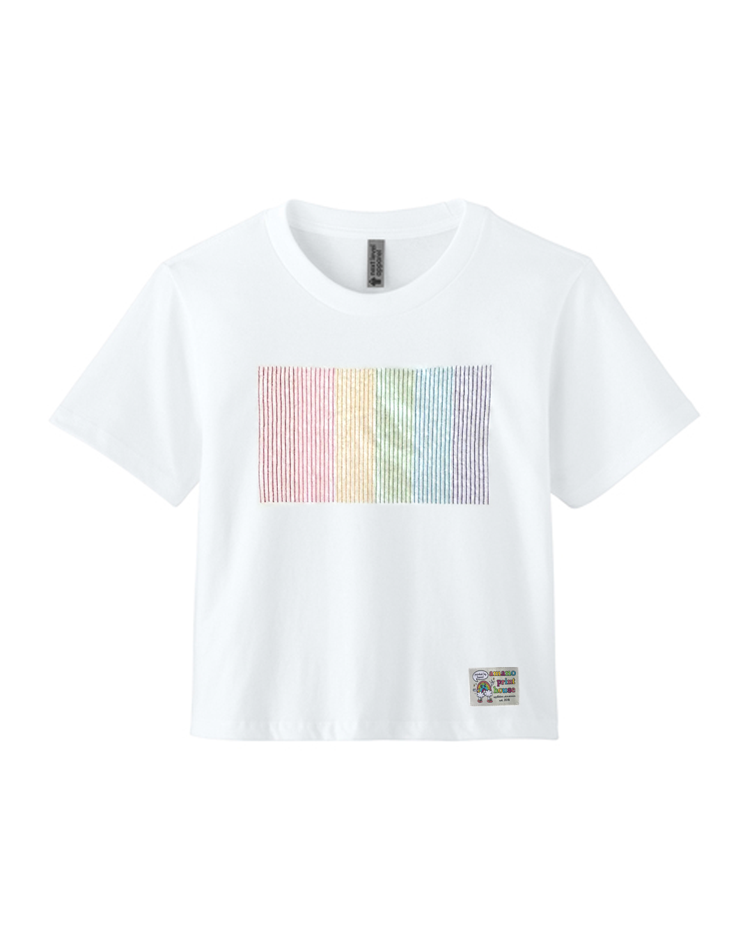 Embroidered Pride Cropped Tee